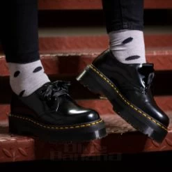 Dr. Martens Dr Martens Holly Quad Platform Shoes (Black) -Unique Clothing&Accessories 0005496