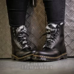 Dr. Martens Dr Martens 1460 Serena Atlas Faux Fur Boots (Black) -Unique Clothing&Accessories 0005553