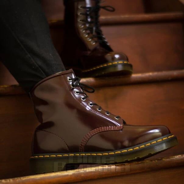 Dr. Martens Dr Martens 1460 Cambridge Brush Vegan Boots (Cherry Red) 7 Dr. Martens Dr Martens 1460 Cambridge Brush Vegan Boots (Cherry Red) - Image 5