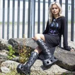 New Rock M.272-S2 Space Platform High Boots (Black) -Unique Clothing&Accessories 0007864