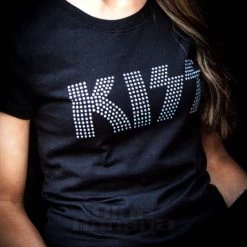 Official KISS Logo Diamante Skinny T Shirt (Black) -Unique Clothing&Accessories 0203e4a9ac8ce5f03a29eb28e297 kiss diamante tshirt