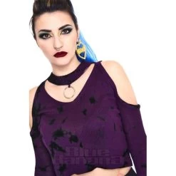 Jawbreaker Tie Dye Cold Shoulder Jumper (Purple) 10 Jawbreaker Tie Dye Cold Shoulder Jumper (Purple) -Unique Clothing&Accessories 022eccea3c0a35427314a836975e
