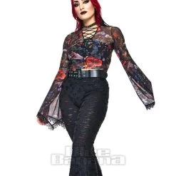 Jawbreaker Venom Flare Trousers (Black) 15 Jawbreaker Venom Flare Trousers (Black) -Unique Clothing&Accessories 05190b677582a585ff55fde1c9d8 150714 f