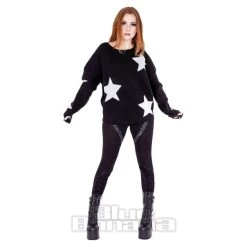 Heartless Seeing Stars Jumper (Black/White) -Unique Clothing&Accessories 0742e2dc9fe1b224c1f1d43d0319 151760 d