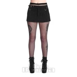 Banned Darina Pinstripe Skirt (Black)