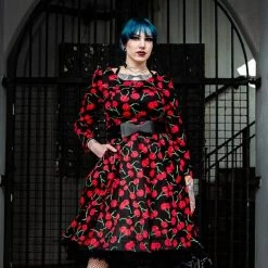 Bleeding Heart Red Cherries Dress (Black) -Unique Clothing&Accessories 0b1fa4decf9614373f7719a97fa0 bh cherries dress