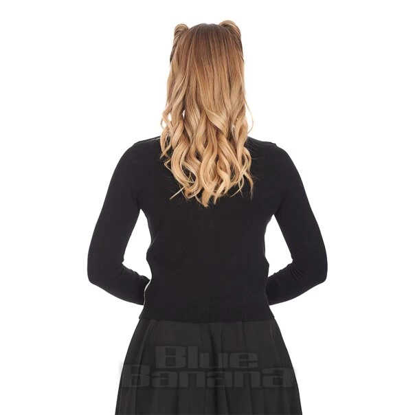 Banned Darts & Checks Cardigan (Black/Cream) 5 Banned Darts & Checks Cardigan (Black/Cream) - Image 3