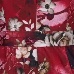 Bleeding Heart Floral Dress (Red/Beige) -Unique Clothing&Accessories 0ccf9c9c6cd47b5ada4b13181cc4