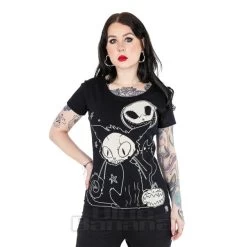 Cupcake Cult Spooky Cat T-Shirt (Black/White)