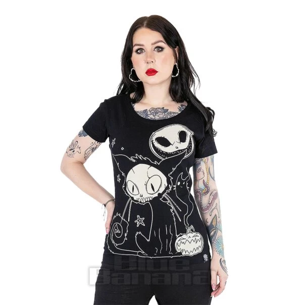 Cupcake Cult Spooky Cat T-Shirt (Black/White) 3 Cupcake Cult Spooky Cat T-Shirt (Black/White)