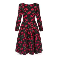 Bleeding Heart Red Cherries Dress (Black) -Unique Clothing&Accessories 1065c499277d35c1df64854d3c1b