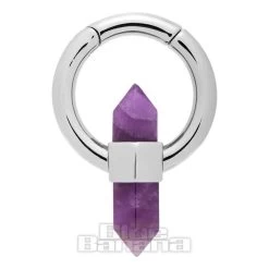 Blue Banana Amethyst Surgical Steel Ear Hanger (Purple)