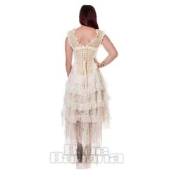 Blue Banana Desdemona Steampunk Corset Dress (Cream) -Unique Clothing&Accessories 118317 c v3