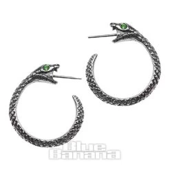 Alchemy Gothic Sophia Serpent Stud Earrings (Silver)