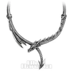 Alchemy Gothic Dragon's Lure Necklace (Silver)