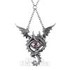 Alchemy Gothic Eye Of The Dragon Necklace (Silver/Red) 2 Alchemy Gothic Eye Of The Dragon Necklace (Silver/Red) -Unique Clothing&Accessories 127379