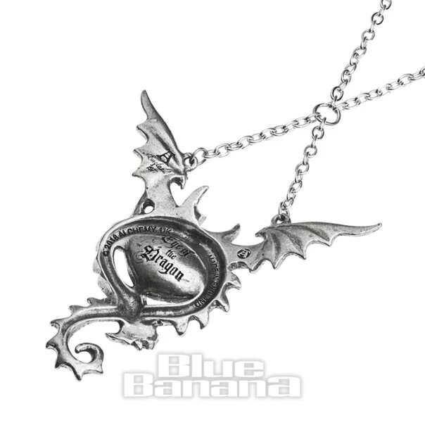 Alchemy Gothic Eye Of The Dragon Necklace (Silver/Red) 4 Alchemy Gothic Eye Of The Dragon Necklace (Silver/Red) - Image 2