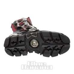 New Rock M.391T-S1 Reactor Tartan Half Boots (Black/Red) -Unique Clothing&Accessories 128731 m 391t s1 e