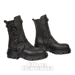 New Rock M.373X-S25 Wild Reactor Vintage Half Boots (Black) -Unique Clothing&Accessories 128840 m 373x s25 g