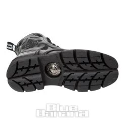 New Rock M.NEWMILI118-S1 Mili Embroidered Half Boots (Black) -Unique Clothing&Accessories 129145 m newmili118 s1 e