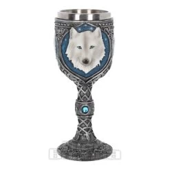 Nemesis Now Ghost Wolf Goblet (Silver) -Unique Clothing&Accessories 131935 b
