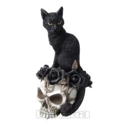 Alchemy Grimalkin's Ghost Cat Skull Ornament