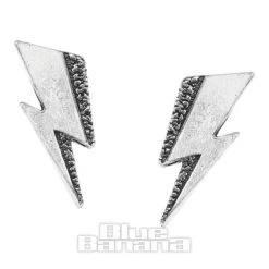 Alchemy Rocks David Bowie Flash Stud Earrings (Pewter)