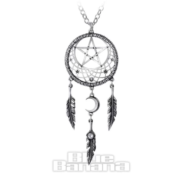 Alchemy Gothic Pagan Dream Catcher Pendant (Silver) 3 Alchemy Gothic Pagan Dream Catcher Pendant (Silver)