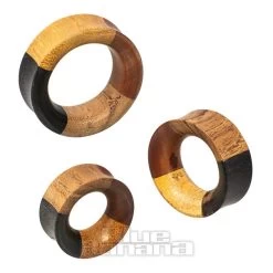 Blue Banana 4 Quarter Wood Flesh Tunnel 42 - 52mm (Brown) 9 Blue Banana 4 Quarter Wood Flesh Tunnel 42 - 52mm (Brown) -Unique Clothing&Accessories 136082 group