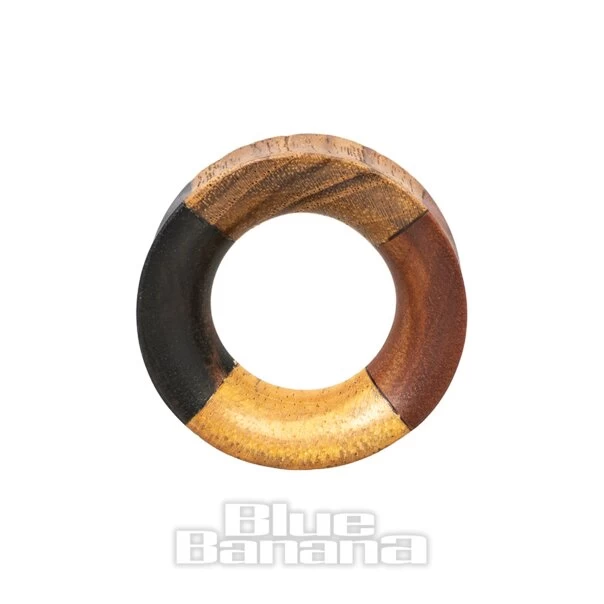 Blue Banana 4 Quarter Wood Flesh Tunnel 42 - 52mm (Brown) 4 Blue Banana 4 Quarter Wood Flesh Tunnel 42 - 52mm (Brown) - Image 2