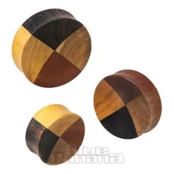 Blue Banana 4 Quarter Wood Ear Plug 42-52mm (Brown) -Unique Clothing&Accessories 136098 group