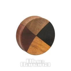 Blue Banana 4 Quarter Wood Ear Plug 42-52mm (Brown)