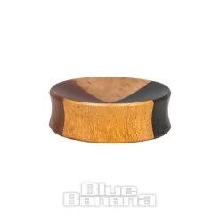 Blue Banana 4 Quarter Wood Ear Plug 42-52mm (Brown) -Unique Clothing&Accessories 136098 new b