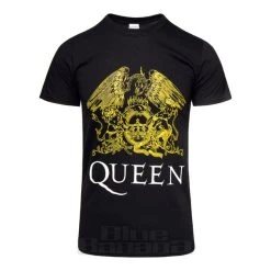 Official Queen Classic Crest T Shirt (Black)