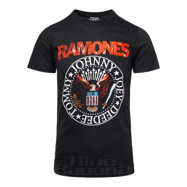 Official Ramones Vintage Eagle Seal T Shirt (Black) 3 Official Ramones Vintage Eagle Seal T Shirt (Black)