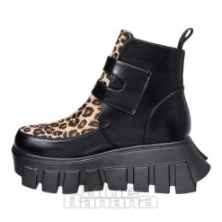 Lamoda Leopard Two Buckle Platform Ankle Boots (Black) 8 Lamoda Leopard Two Buckle Platform Ankle Boots (Black) -Unique Clothing&Accessories 137084 b