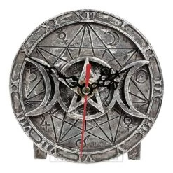 Alchemy Wiccan Desk Clock (Silver)
