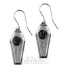 Alchemy Gothic RIP Rose Dropper Earrings (Silver) 2 Alchemy Gothic RIP Rose Dropper Earrings (Silver) -Unique Clothing&Accessories 137243
