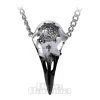 Alchemy Gothic Volvan Ravenskull Pendant Necklace (Silver) -Unique Clothing&Accessories 137249