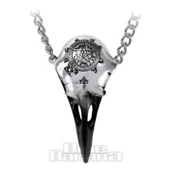 Alchemy Gothic Volvan Ravenskull Pendant Necklace (Silver)
