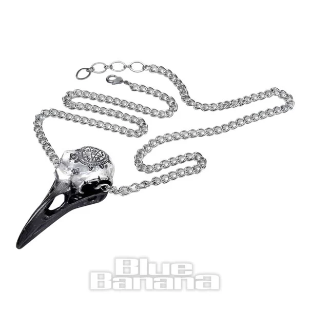 Alchemy Gothic Volvan Ravenskull Pendant Necklace (Silver) 4 Alchemy Gothic Volvan Ravenskull Pendant Necklace (Silver) - Image 2