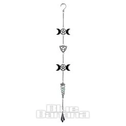 Alchemy Gothic Triple Moon Hanging Decoration (Black)