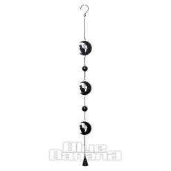 Alchemy Gothic Black Cat & Moon Hanging Decoration (Black)