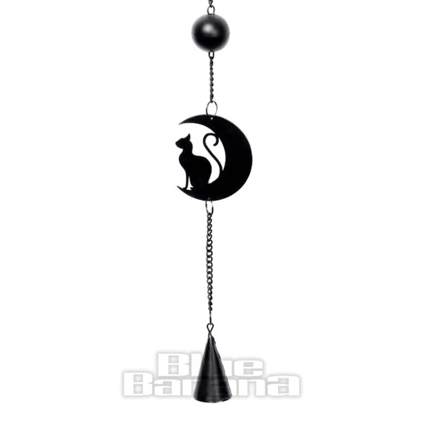 Alchemy Gothic Black Cat & Moon Hanging Decoration (Black) 5 Alchemy Gothic Black Cat & Moon Hanging Decoration (Black) - Image 3
