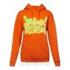 Official Billie Eilish Airbrush Flames Hoodie (Orange) -Unique Clothing&Accessories 138523
