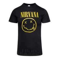 Official Nirvana Smiley Face T Shirt (Black)