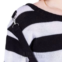 Heartless Oriana Jumper (Black/White) -Unique Clothing&Accessories 13bc926be11924391673ab7c675e