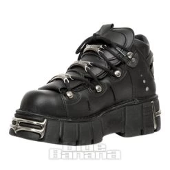 New Rock M-106-VS1 Vegan Ankle Boots (Black) -Unique Clothing&Accessories 140056 m 106 vs1 b