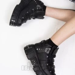 New Rock M-106-VS1 Vegan Ankle Boots (Black) -Unique Clothing&Accessories 140056 m 106 vs1 f