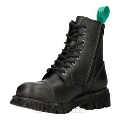 New Rock M-NEWMILI083-VS1 Vegan Military Boots (Black) -Unique Clothing&Accessories 140078 m newmili083 vs1 b